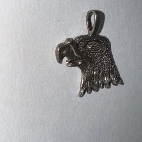 Unfinished Sterling Silver Eagle Head Pendant - Picture 6 of 8